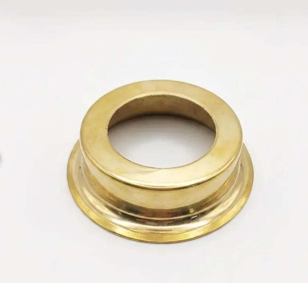 Unlacquered Solid Brass Kitchen Sink Drain Flange.