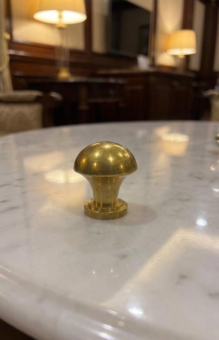 Unlacquered Brass Ball Cabinet Knobs, Drawer knobs.