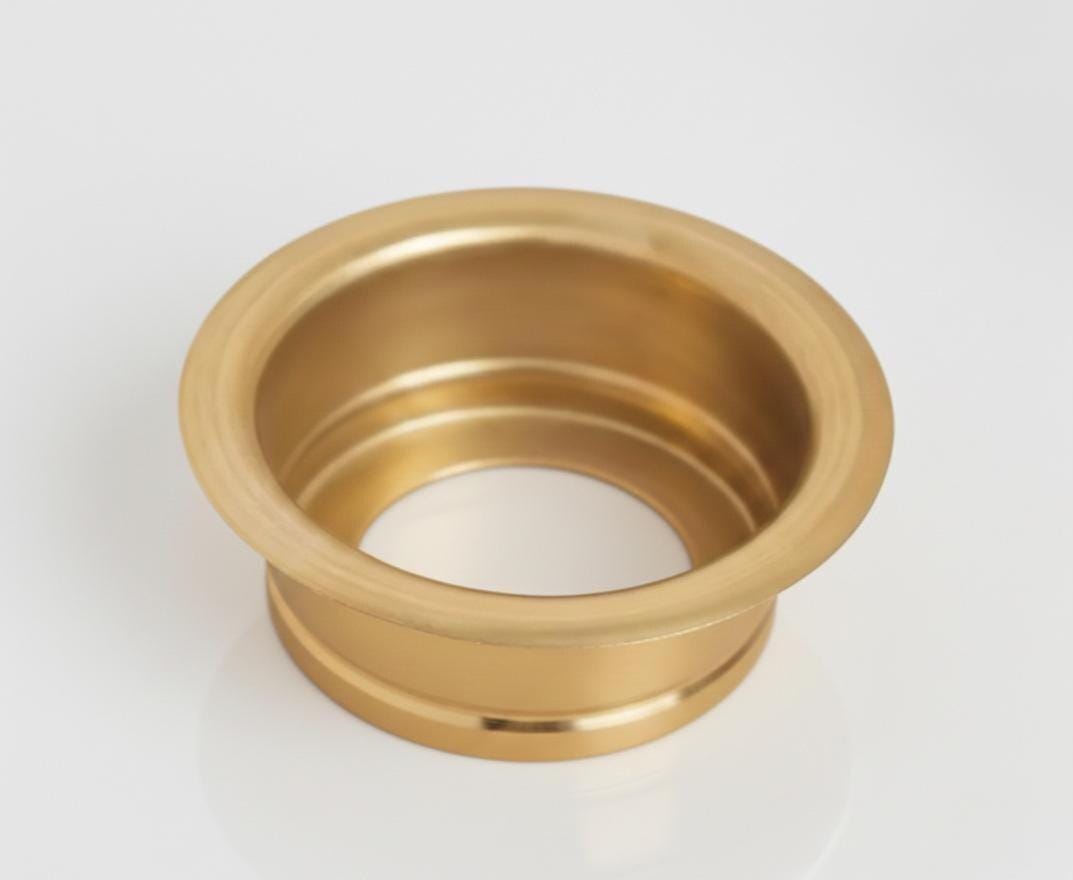 Unlacquered Solid Brass Kitchen Sink Drain Flange.