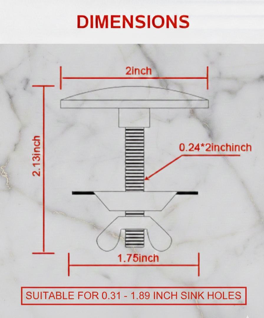 Unlacquered Brass Sink Hole Cover – Faucet Hole Plug , Kitchen & Bathroom Accessory