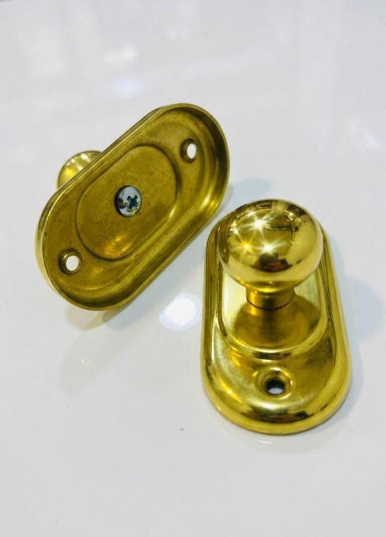 Unlacquered Solid Brass Cabinet Knob with Backplate, Antique drawer knobs.